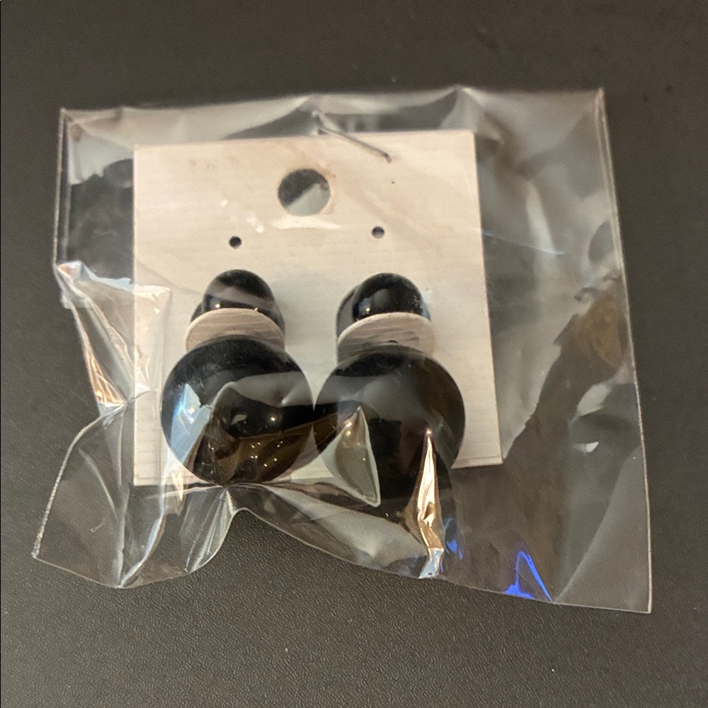 Black Stud Earrings
